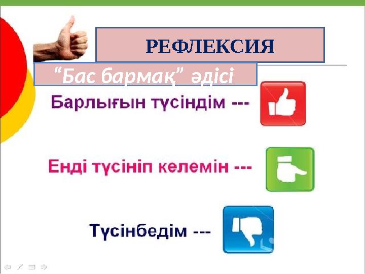 izden.kzРЕФЛЕКСИЯ “ Бас барма қ ” әдісі