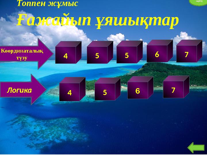 4 5 5 4 7математи ка 6Координаталық түзу Топпен жұмыс Ғажайып ұяшықтар Логика 65 сергіту 7