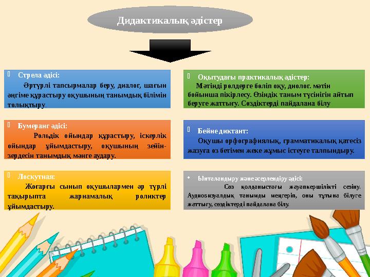 Оқушылардың жалпы шығармашылық қабілеттерінің құрамдас компоненттерін анықтауға бағытталған еңбектер де жеткілікті, атап
