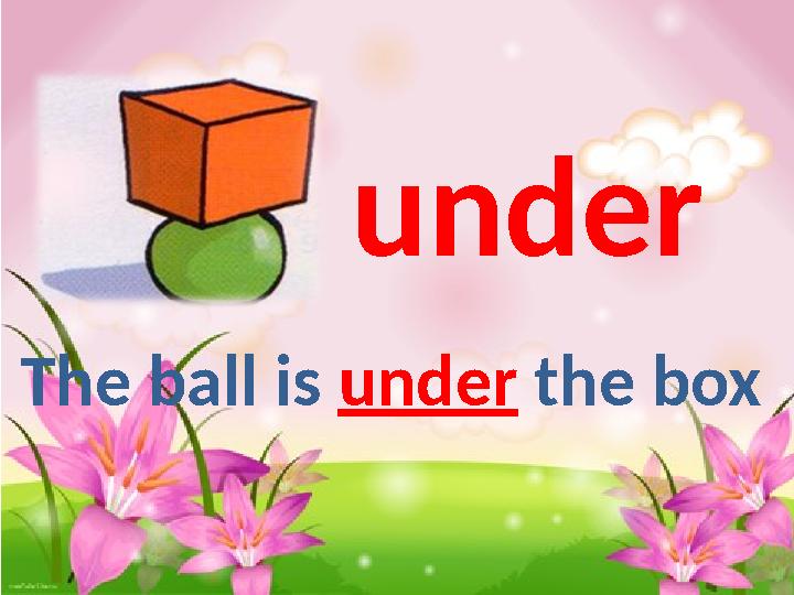 under The ball is under the box