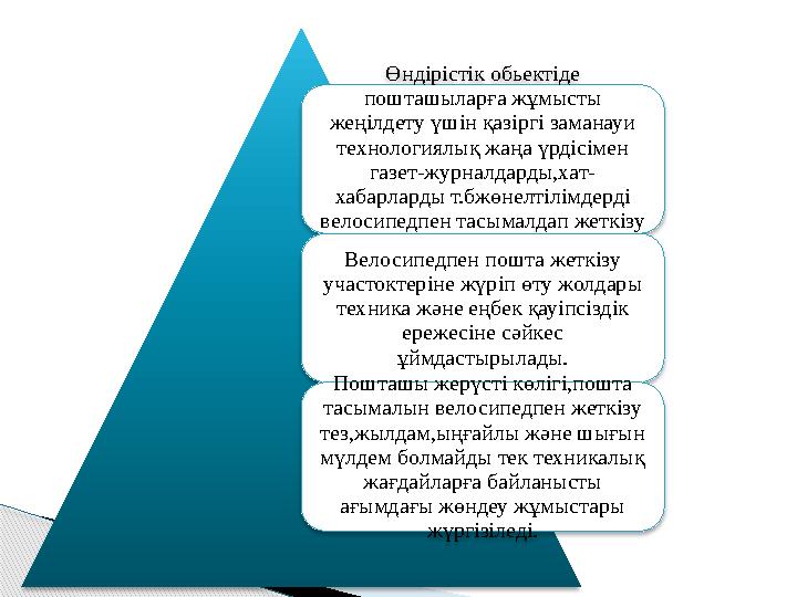 Өндірістік обьектіде пошташыларға жұмысты жеңілдету үшін қазіргі заманауи технологиялық жаңа үрдісімен газет-журналдарды,хат