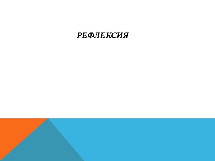 РЕФЛЕКСИЯ