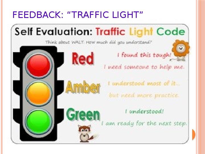 FEEDBACK: “ TRAFFIC LIGHT ”