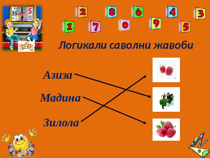 Логикали саволни жавоби Азиза Мадина Зилола