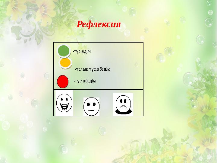 -түсіндім -толық түсінбедім -түсінбедім