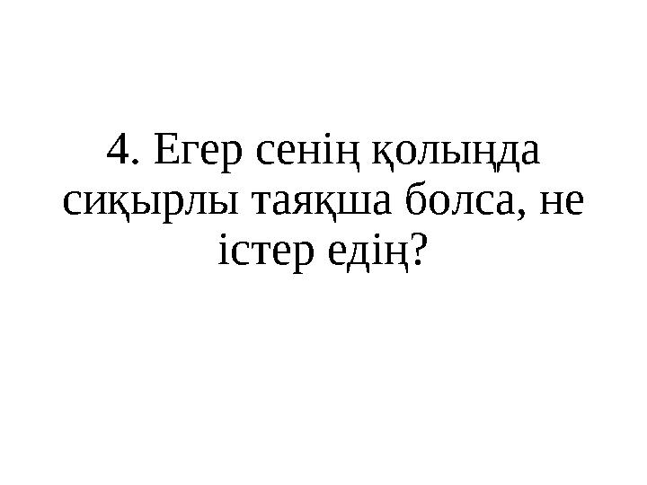 4 . Егер сенің қолыңда сиқырлы таяқша болса, не істер едің?