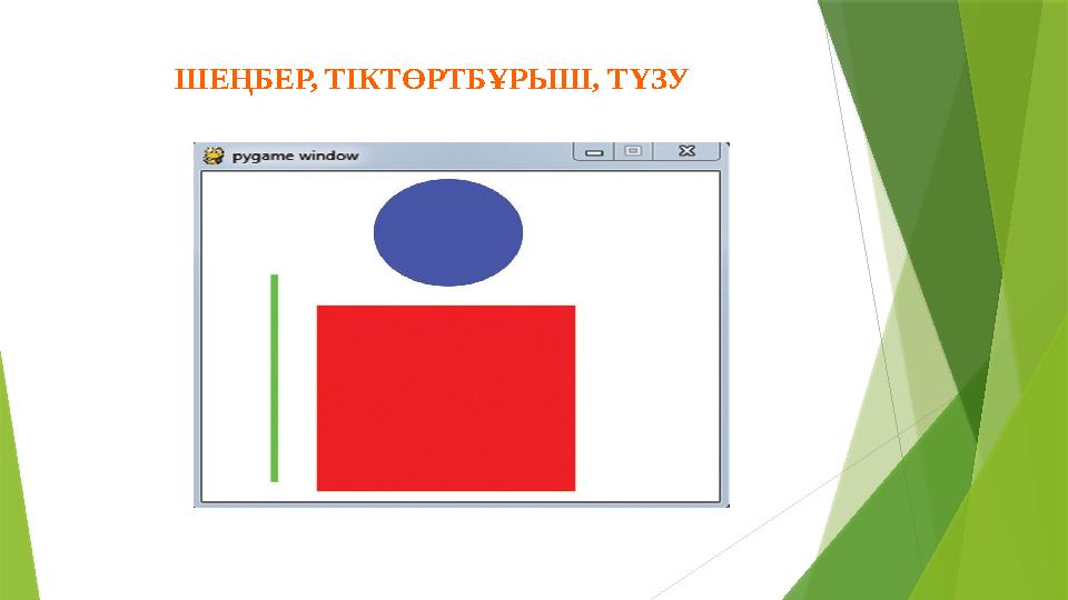 ШЕҢБЕР, ТІКТӨРТБҰРЫШ, ТҮЗУ