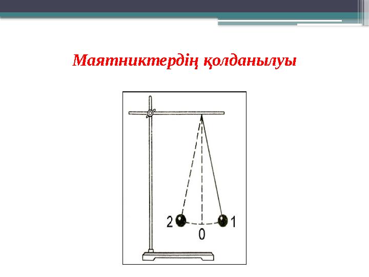 Маятниктердің қолданылуы