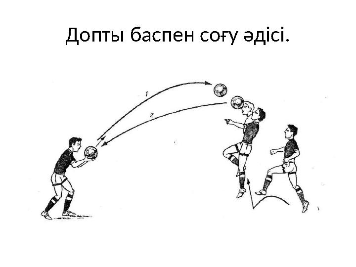 Допты баспен соғу әдісі.
