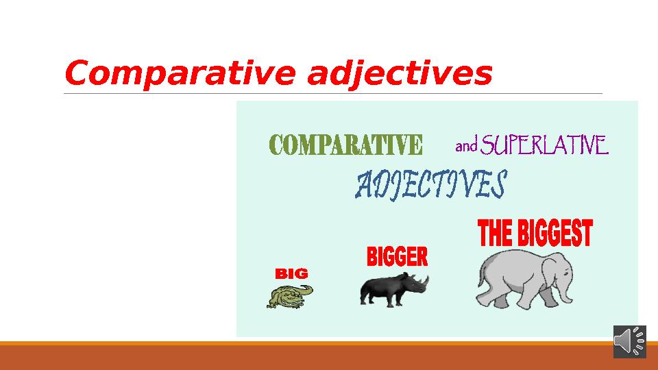 Comparative adjectives