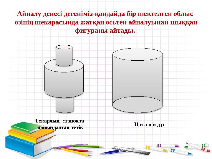 Айналу денесі дегеніміз-қандайда бір шектелген облыс өзінің шекарасында жатқан осьтен айналуынан шыққан фигураны айтады. Тока