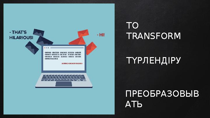 TO TRANSFORM ТҮРЛЕНДІРУ ПРЕОБРАЗОВЫВ АТЬ