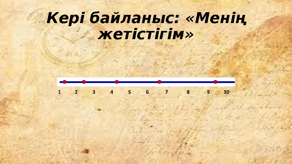 Кері байланыс: «Менің жетістігім»