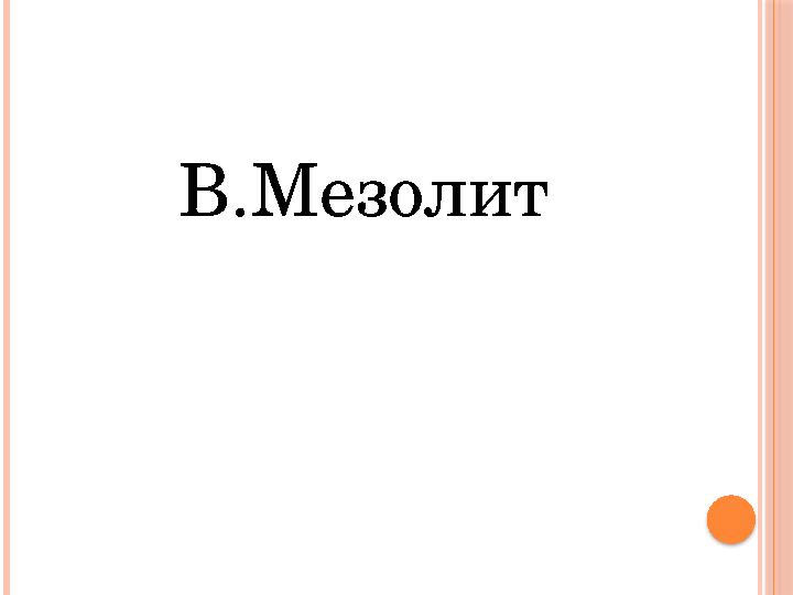 В.Мезолит