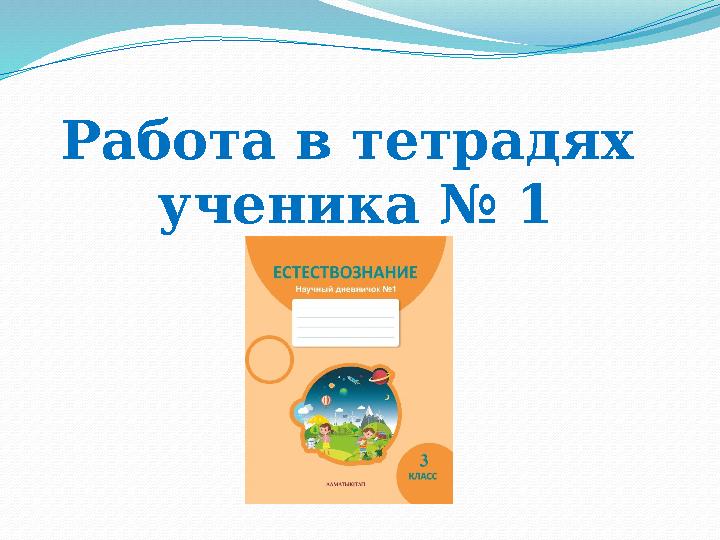 Работа в тетрадях ученика № 1