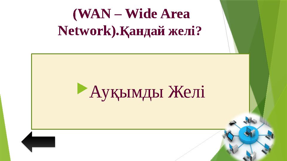 (WAN – Wide Area Network). Қандай желі?  Ауқымды Желі