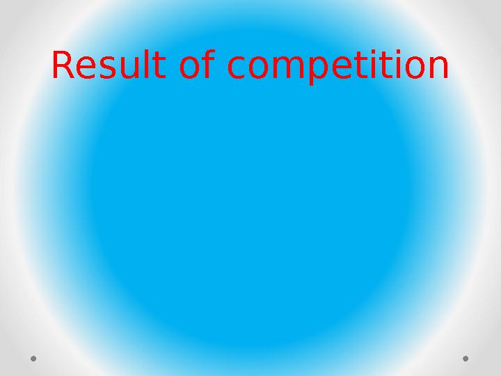 Result of competition