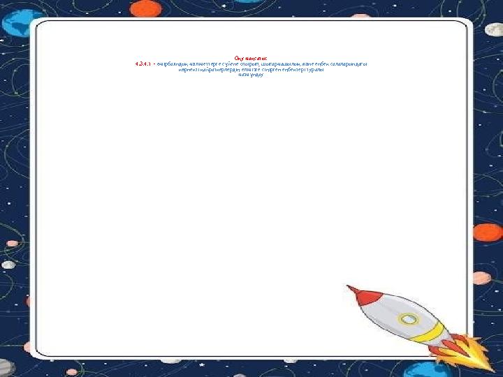 Оқу мақсаты: 4.3.4.1 – өмірбаяндық мәліметтерге сүйене отырып, шығармашылық және еңбек салаларындағы көрнекті қайраткерлерді