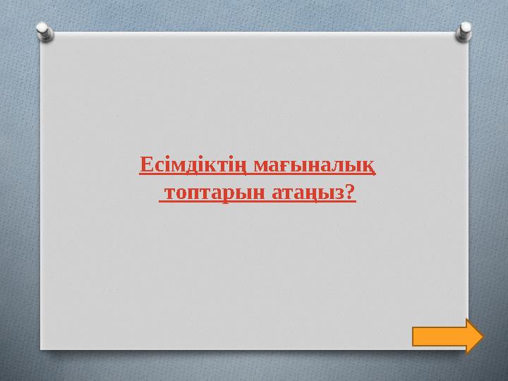 Есімдіктің мағыналық топтарын атаңыз?