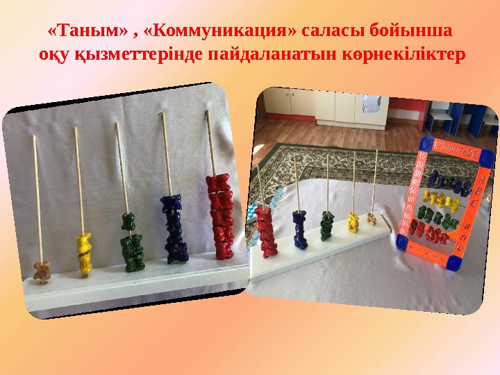 «Таным» , «Коммуникация» саласы бойынша оқу қызметтерінде пайдаланатын көрнекіліктер