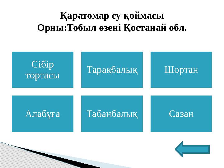 Сібір тортасы Тарақбалық Шортан Алабұға Табанбалық СазанҚаратомар су қоймасы Орны:Тобыл өзені Қостанай обл.