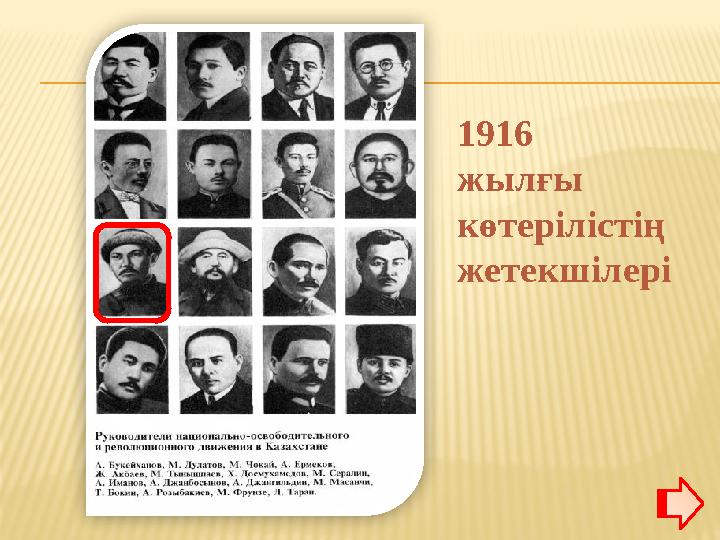 1916 жылғы көтерілістің жетекшілері