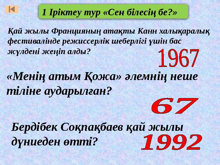 Қай жылы Францияның атақты Канн халықаралық фестивалінде режиссерлік шеберлігі үшін бас жүлдені жеңіп алды? «Менің атым Қожа»