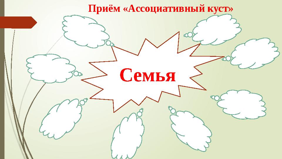 Приём «Ассоциативный куст» Семья