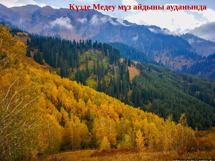 Күзде Медеу мұз айдыны ауданында