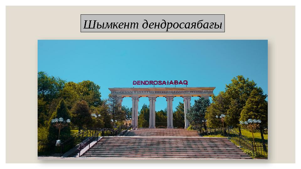 Шымкент дендросаябағы