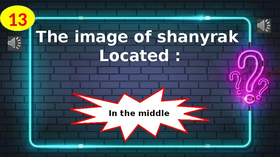 1 3 The image of shanyrak Located : In the middle
