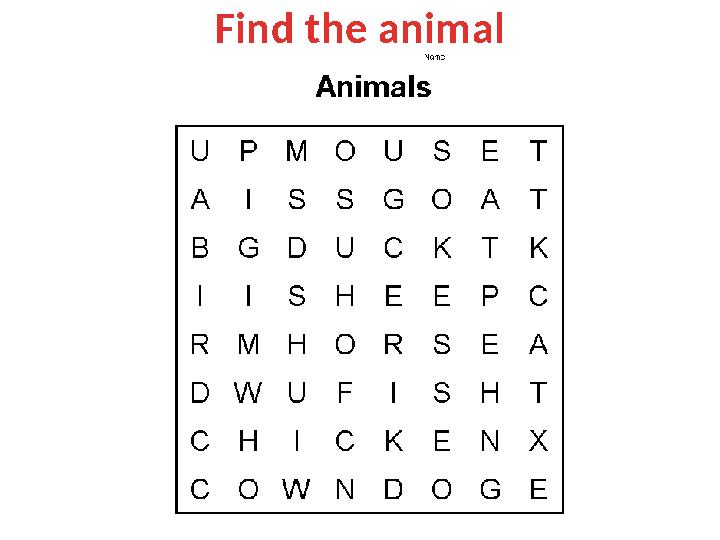 Find the animal