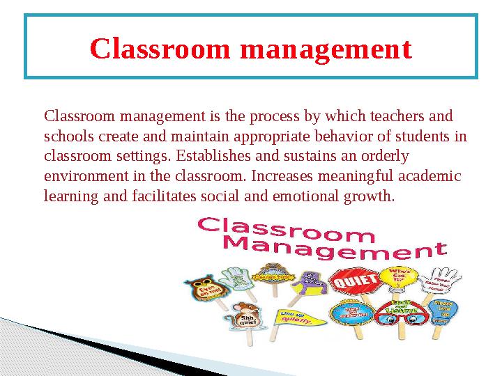 Classroom management