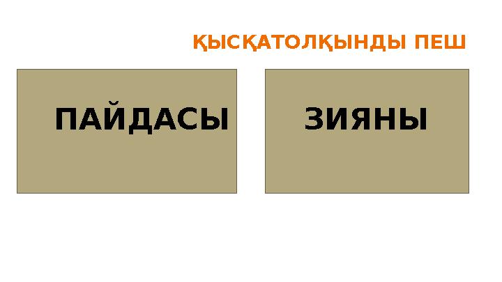 ҚЫСҚАТОЛҚЫНДЫ ПЕШ ПАЙДАСЫ ЗИЯНЫ