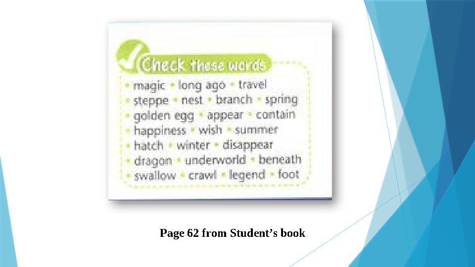 Page 62 from Student’s book