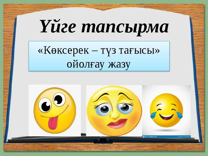 Үйге тапсырма «Көксерек – түз тағысы» ойолғау жазу