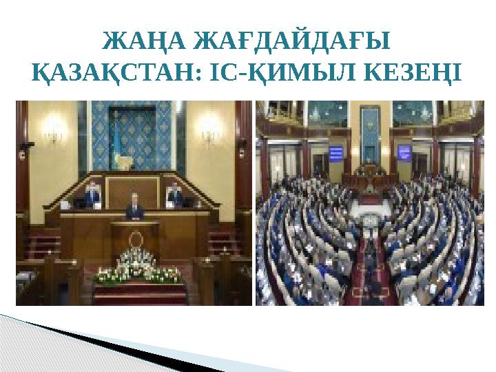 ЖАҢА ЖАҒДАЙДАҒЫ ҚАЗАҚСТАН: ІС-ҚИМЫЛ КЕЗЕҢІ