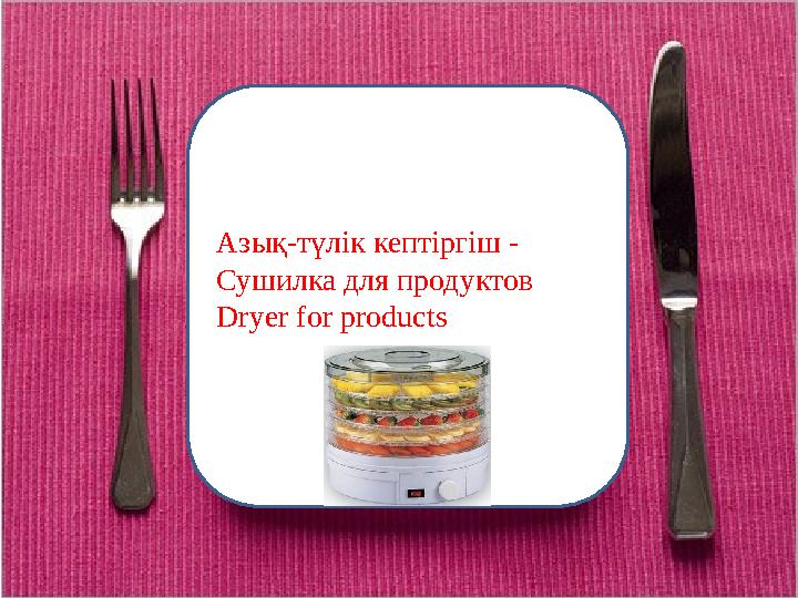 Азық-түлік кептіргіш - Сушилка для продуктов Dryer for products