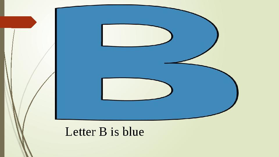 Letter B is blue