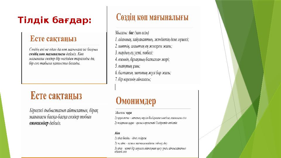 Тілдік бағдар: