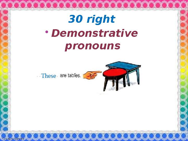 3 0 right  Demonstrative pronouns These