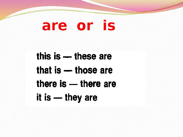 Is And Are Examples Plural and singular nouns