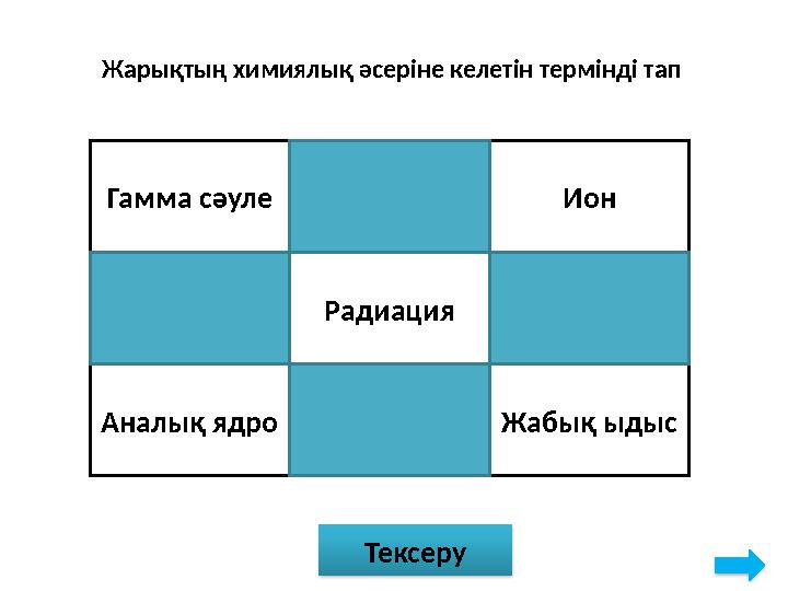 Гамма сәуле Фотолиз Ион Фотосинтез Радиация Фотосурет Аналық ядро Фототрофтар Жабық ыдысЖарықтың химиялық әсеріне келетін термін