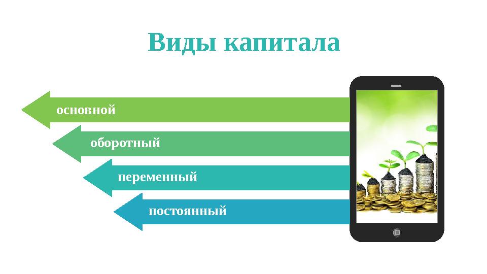 основной оборотный переменный постоянныйВиды капитала