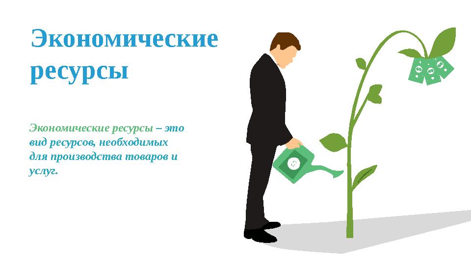 Экономические ресурсы – это вид ресурсов, необходимых для производства товаров и услуг. Экономические ресурсы