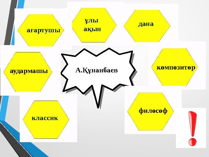 А.Құнанбаев ұлы ақын композитор аудармашы классикағартушы дана философ