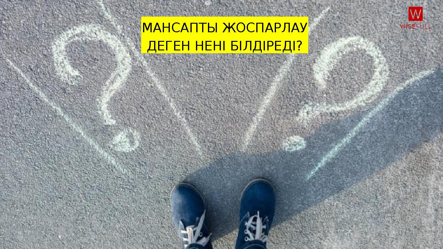 МАНСАПТЫ ЖОСПАРЛАУ ДЕГЕН НЕНІ БІЛДІРЕДІ?