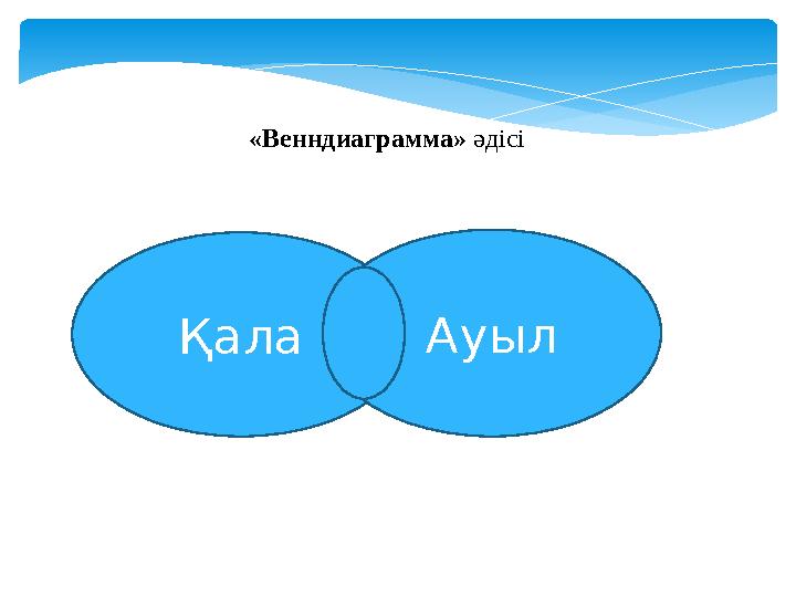 Қала Ауыл«Венндиаграмма» әдісі