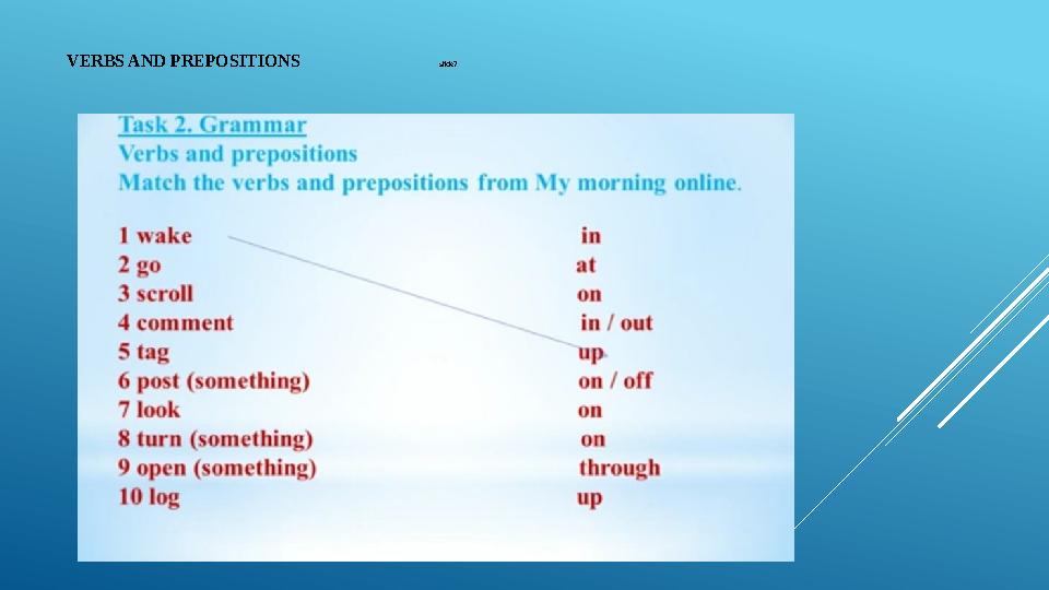 VERBS AND PREPOSITIONS slide7