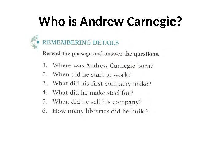 Who is Andrew Carnegie?